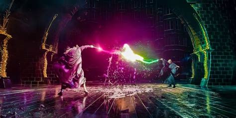 Dumbledore and Voldemort Duel .